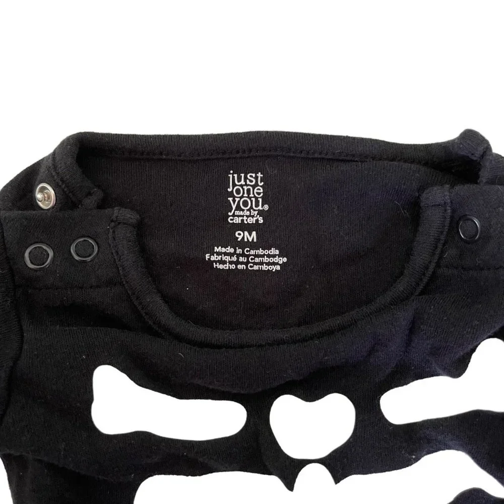 Baby Halloween Costume Skeleton Bones just one you Infant Size 9 Month